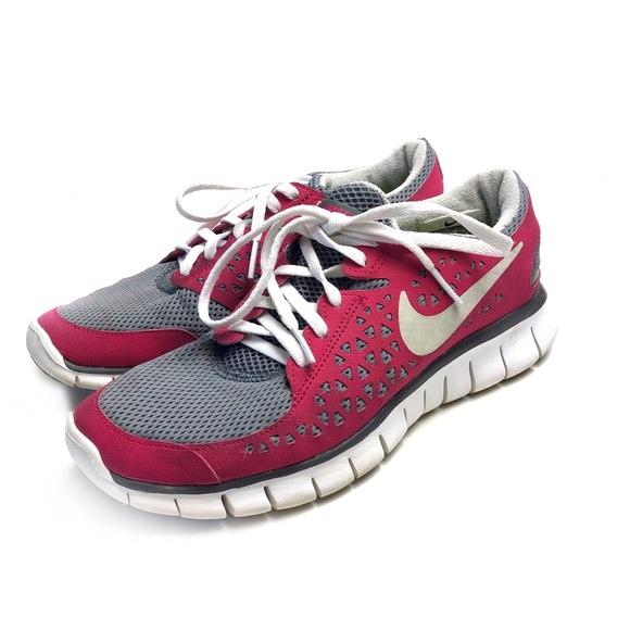 Nike | Shoes | Nike Free Run Plus Sneakers Running Shoes Pink Poshmark